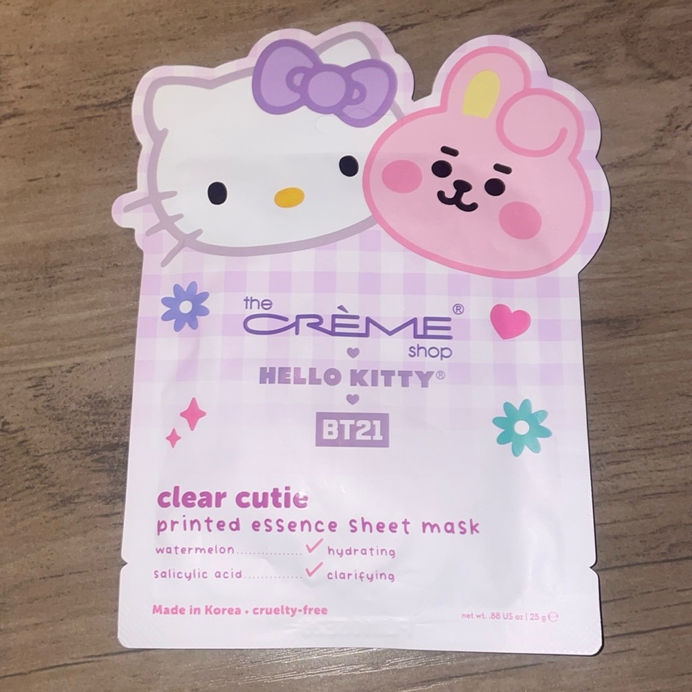 Hello Kitty & BT21 Clear Cutie Printed Essence Sheet Mask